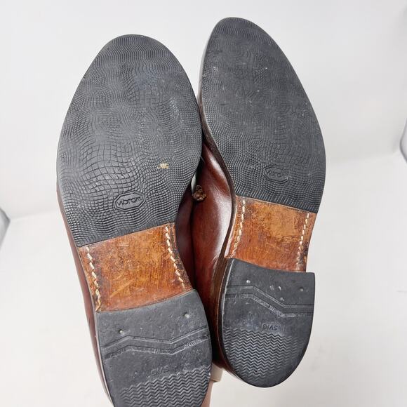 Allen Edmonds Mens 10.5 Brown Leather Vernon Cap Toe Oxford Lace Up Dress Shoes main image 4